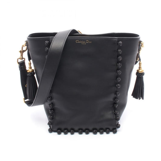Christian Dior Black Leather Shoulder Bag Style 13 Rovelle Bags