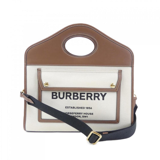 Burberry Beige Brown Handbag ( )