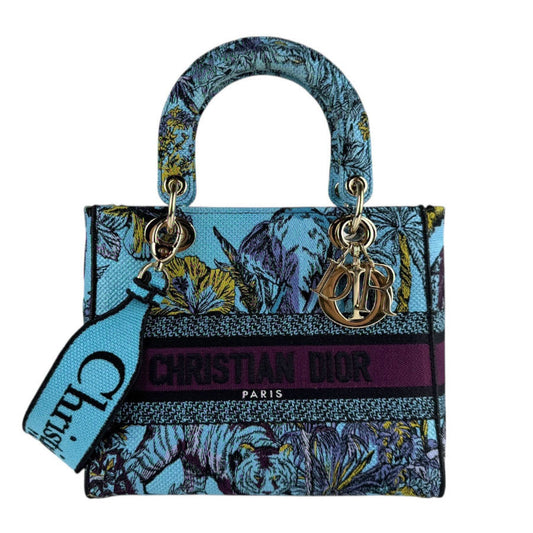 Christian Dior Blue Canvas Handbag Shoulder Bag Rovelle Bags