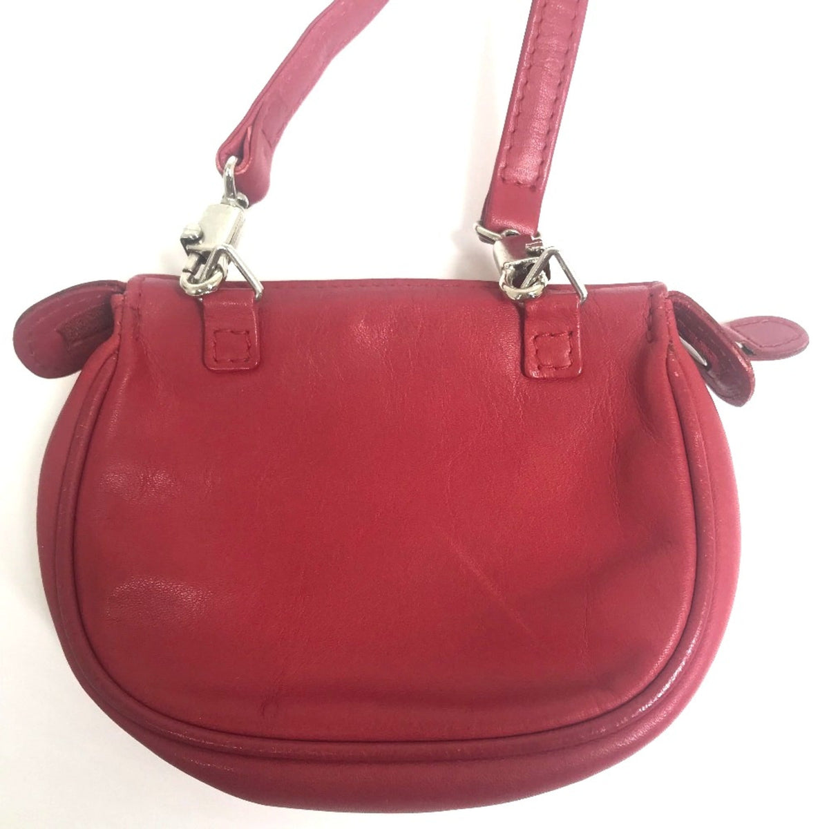 Christian Dior Red Leather Shoulder Bag Leather Rovelle Bags