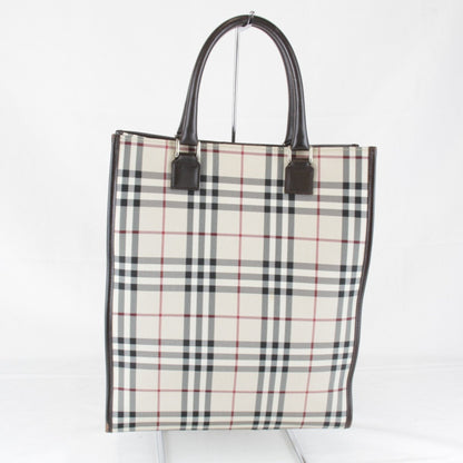 Burberry Beige Canvas Leather Tote Bag ( )