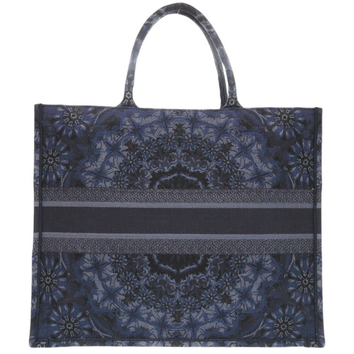 Christian Dior Navy Canvas Tote Bag Canvas Rovelle Bags