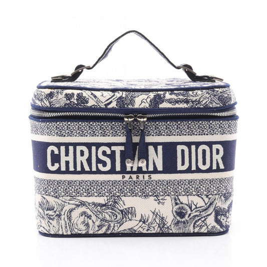 Christian Dior Navy White Canvas Handbag Rovelle Bags