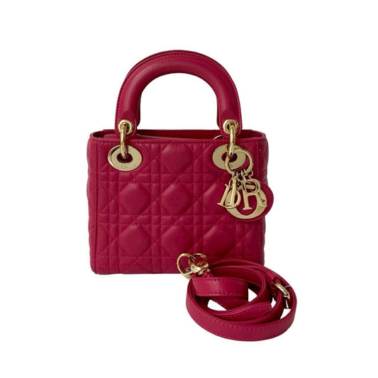 Christian Dior Pink Leather Handbag Shoulder Bag Style 4 Rovelle Bags