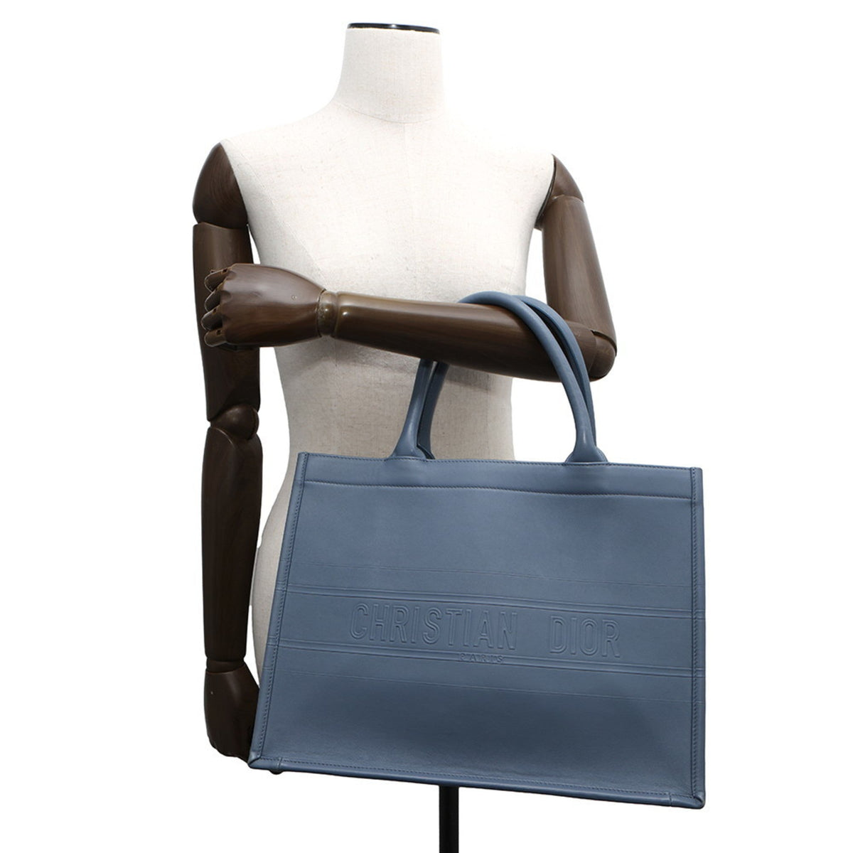 Christian Dior Blue Leather Tote Bag Rovelle Bags