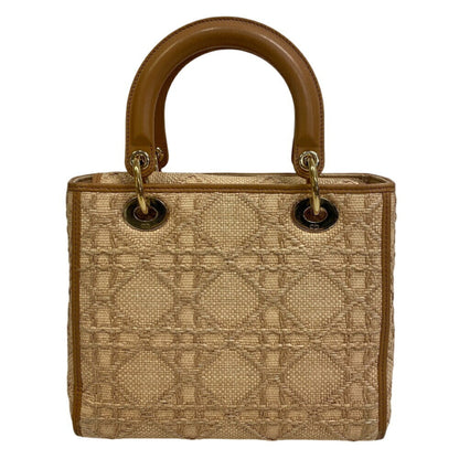 Christian Dior Beige Raffia Leather Shoulder Bag Rovelle Bags