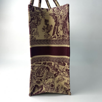 Christian Dior Bordeaux Brown Red Color Canvas Tote Bag Rovelle Bags