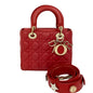 Christian Dior Red Color Leather Handbag Shoulder Bag Rovelle Bags