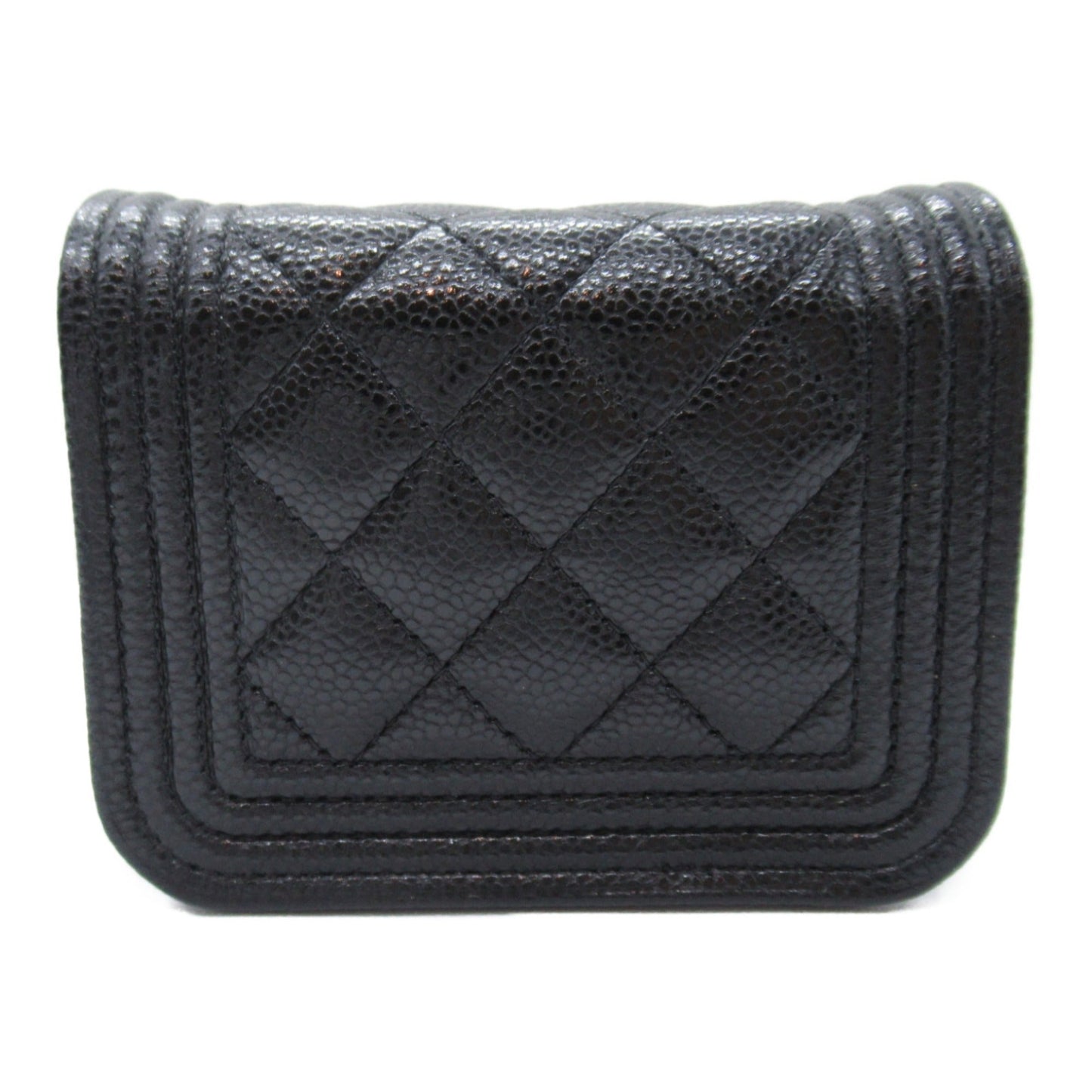 Chanel Boy Chanel Chain Pochette Shoulder Bag Black Caviar Skin (Grained Calf) Rovelle Bags