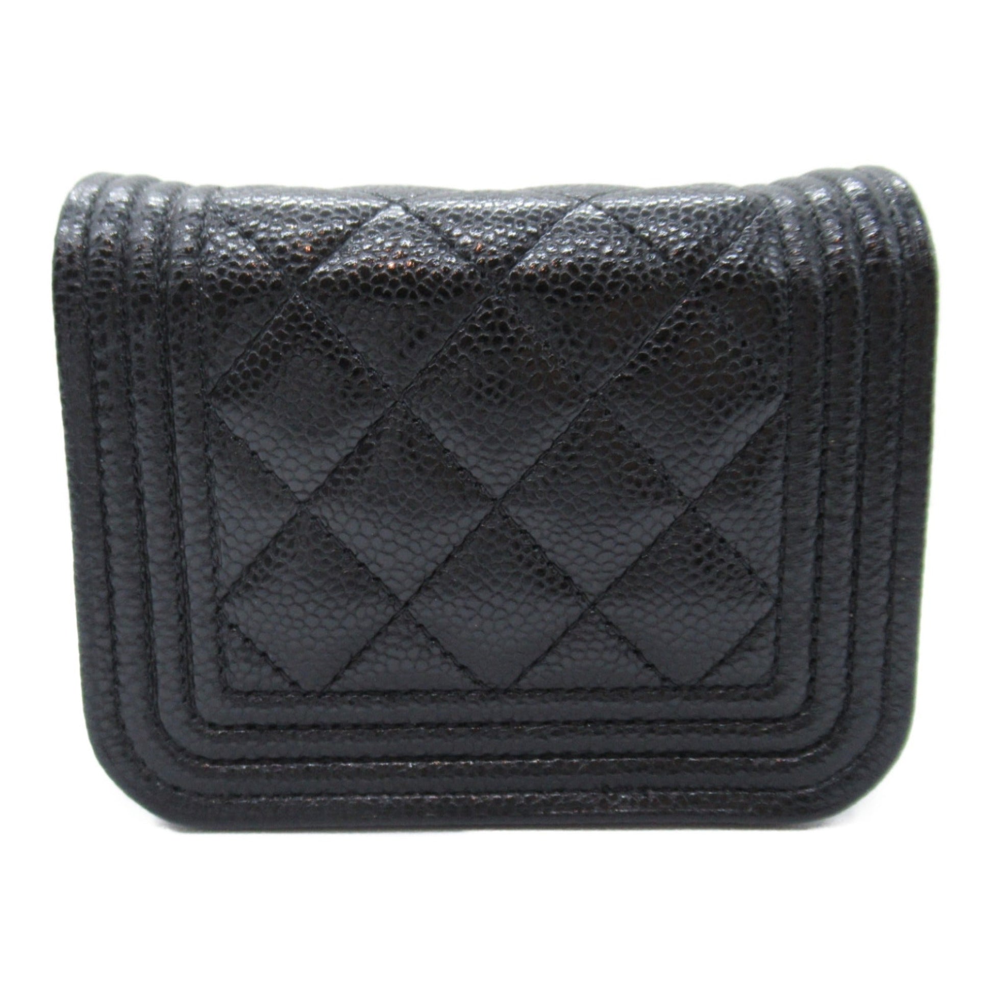 Chanel Boy Chanel Chain Pochette Shoulder Bag Black Caviar Skin (Grained Calf) Rovelle Bags