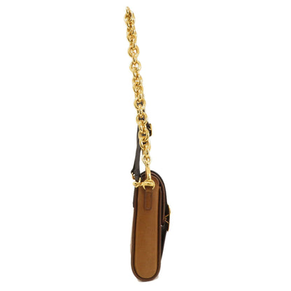 Burberry Brown Leather Shoulder Bag ( )