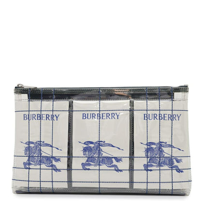 Burberry Clear White Vinyl Clutch Bag ( )