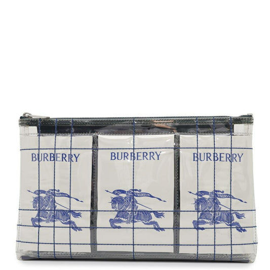 Burberry Clear White Vinyl Clutch Bag ( )