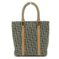 Christian Dior Green Canvas Leather Handbag Tote Bag Rovelle Bags