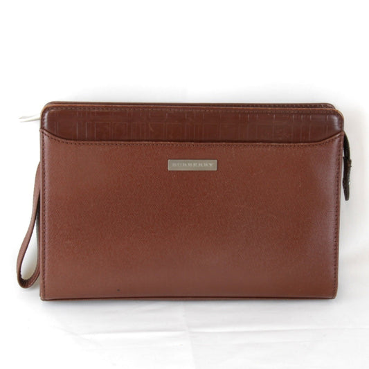 Burberry Brown Leather Clutch Bag ( )