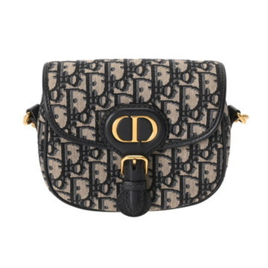 Christian Dior Navy Jacquard Shoulder Bag Jacquard Rovelle Bags