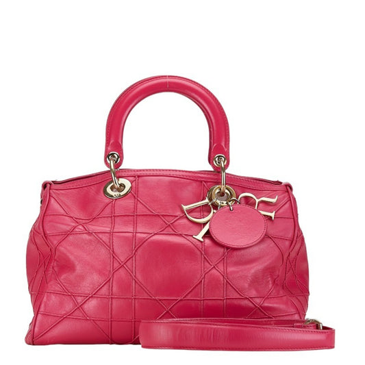 Christian Dior Pink Leather Handbag Shoulder Bag Style 6 Rovelle Bags