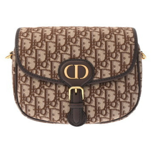 Christian Dior Brown Jacquard Leather Shoulder Bag Rovelle Bags
