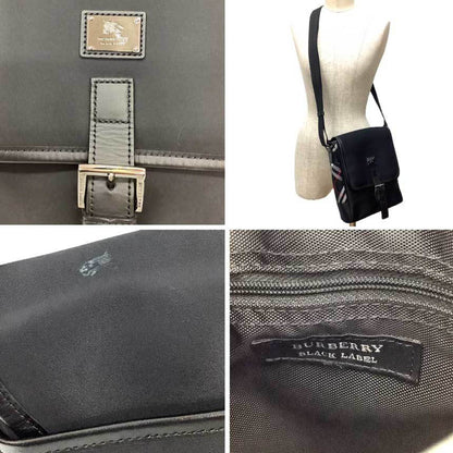 Burberry Black Nylon Leather Shoulder Bag ( )
