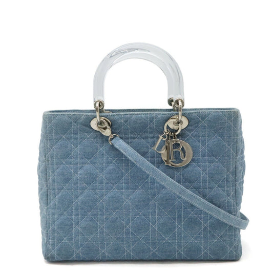 Christian Dior Clear Light Blue Denim Plastic Handbag Shoulder Bag () Rovelle Bags