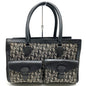 Christian Dior Black Canvas Leather Handbag Tote Bag Leather Rovelle Bags