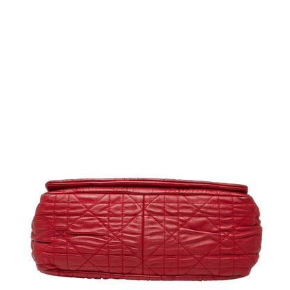 Christian Dior Red Color Leather Handbag Shoulder Bag Leather Rovelle Bags