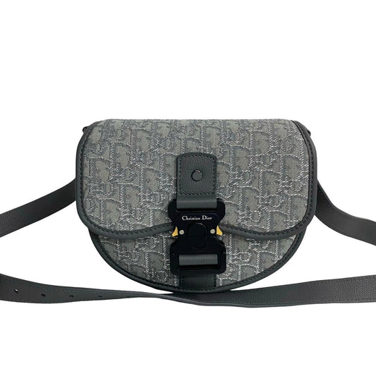 Christian Dior Gray Canvas Leather Shoulder Bag Rovelle Bags