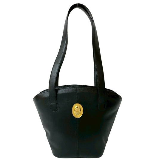 Christian Dior Black Leather Shoulder Bag Tote Bag Rovelle Bags