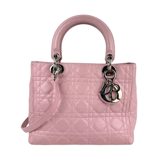 Christian Dior Pink Leather Handbag Shoulder Bag Rovelle Bags