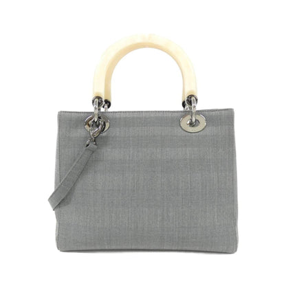 Christian Dior Beige Gray Canvas Handbag Rovelle Bags