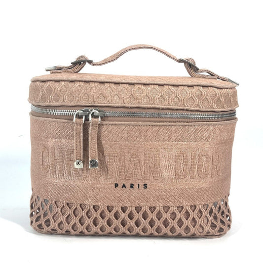 Christian Dior Pink Canvas Handbag Vanity Bag Rovelle Bags