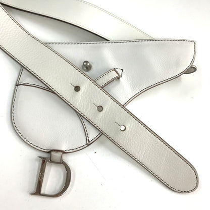 Christian Dior White Leather Fanny Pack Pouch Saddle Bag Rovelle Bags