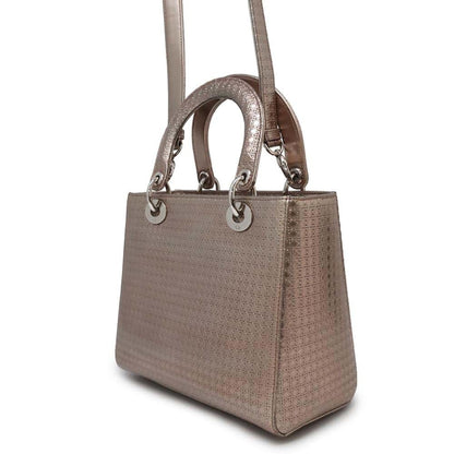 Christian Dior Metallic Pink Leather Handbag Shoulder Bag Rovelle Bags
