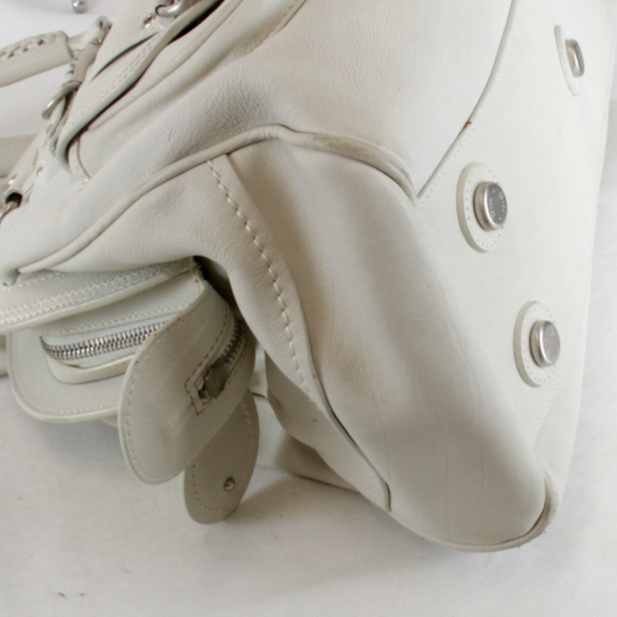 Christian Dior White Leather Handbag Style 2 Rovelle Bags