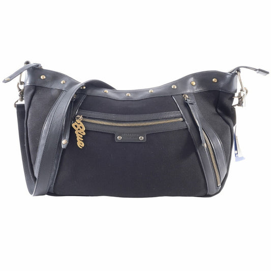 Burberry Black Canvas Leather Shoulder Bag ( )