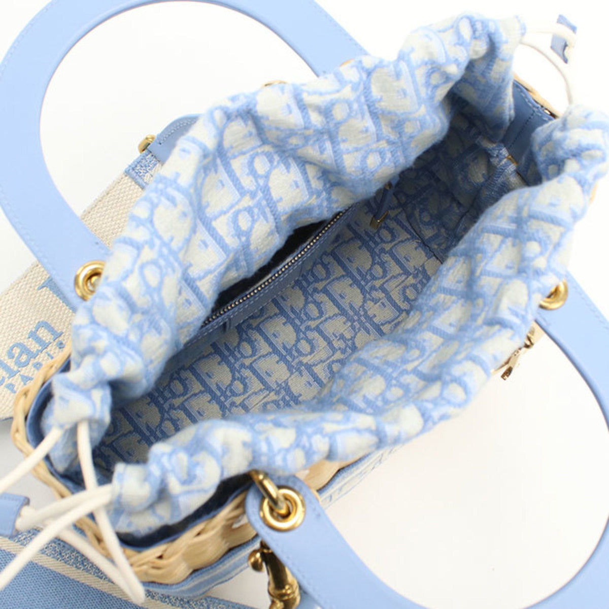 Christian Dior Beige Jacquard Handbag Rovelle Bags