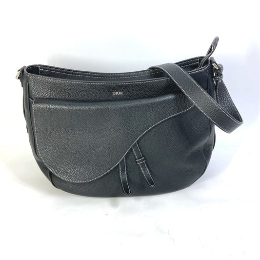 Christian Dior Black Leather Shoulder Bag Style 47 Rovelle Bags