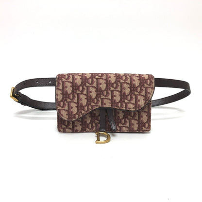 Christian Dior Bordeaux Canvas Leather Beach Bag Fanny Pack Rovelle Bags