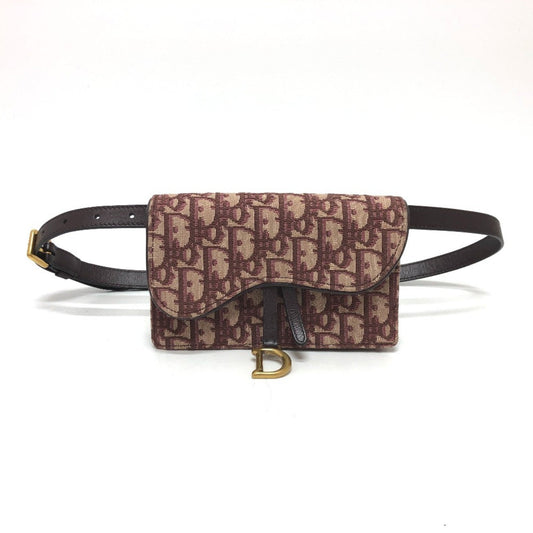 Christian Dior Bordeaux Canvas Leather Beach Bag Fanny Pack Rovelle Bags