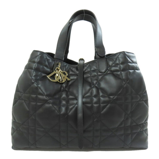 Christian Dior Lady Dior Black Leather Tote Bag Rovelle Bags