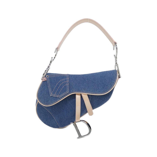 Christian Dior Blue Pink Denim Shoulder Bag () Rovelle Bags