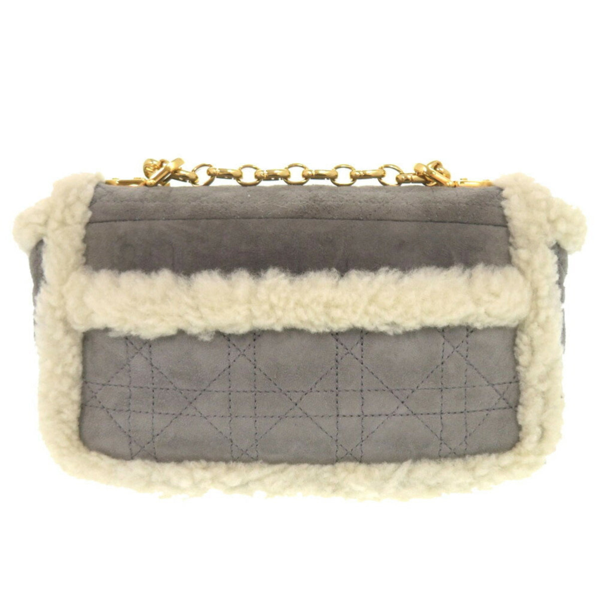 Christian Dior Gray Suede Leather Shoulder Bag Rovelle Bags