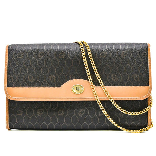 Christian Dior Dark Brown Light Brown Leather Shoulder Bag Rovelle Bags