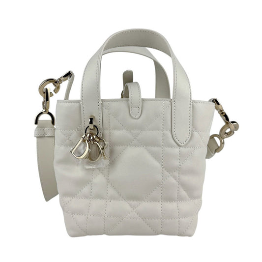 Christian Dior White Leather Handbag Shoulder Bag Rovelle Bags