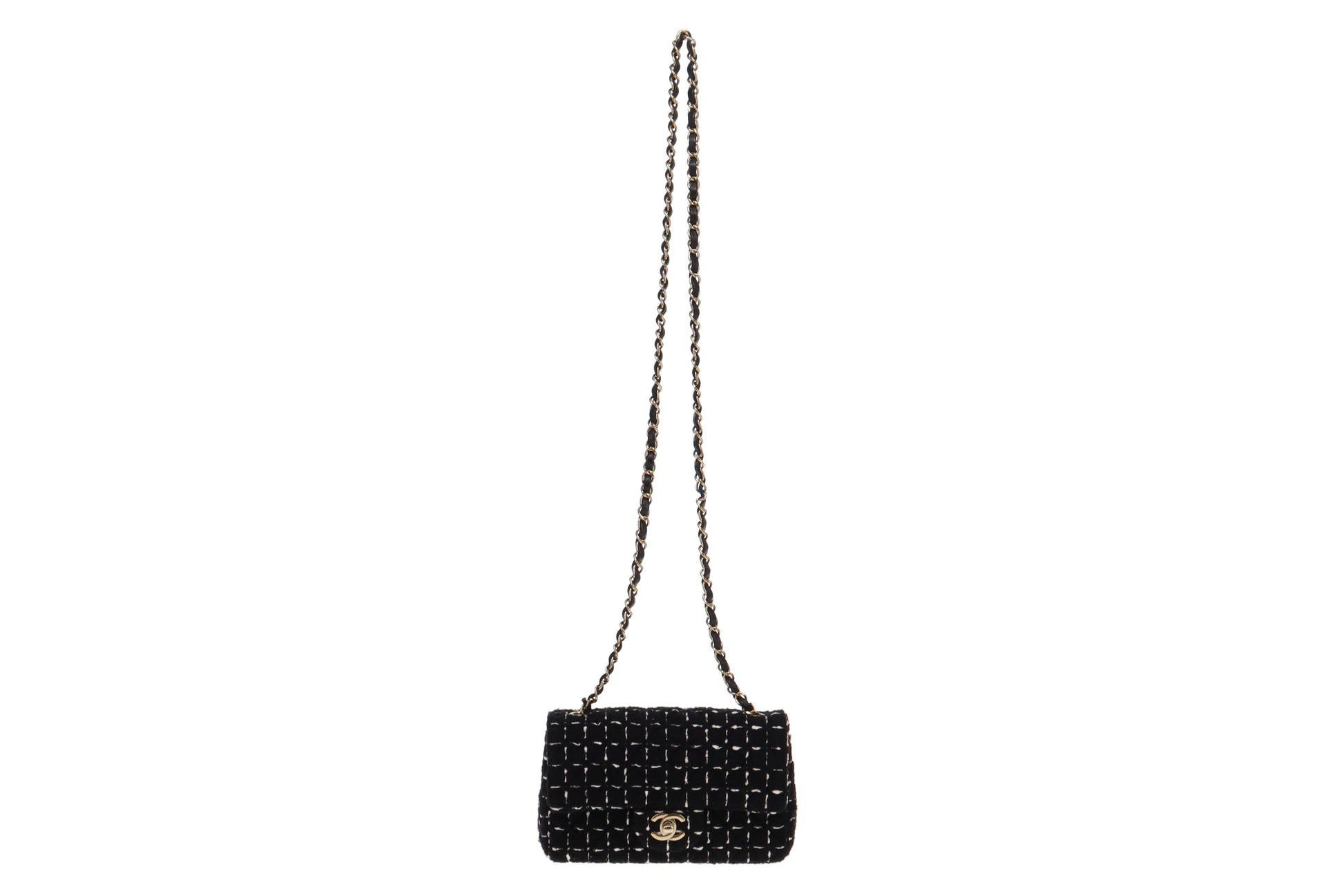 Chanel Black Tweed Flap Bag 2023 Rovelle Bags
