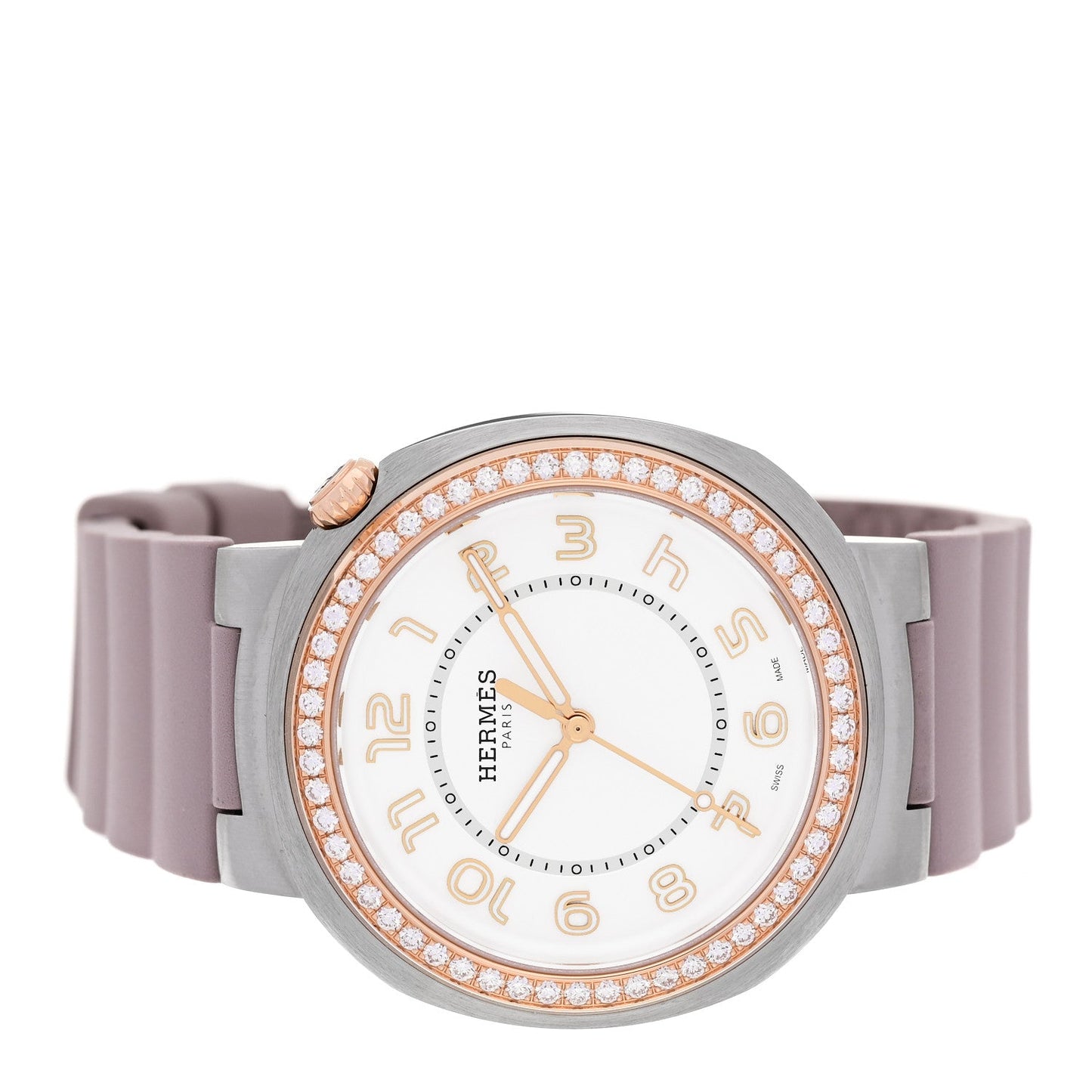 Stainless Steel 18K Rose Gold Diamond Bezel 36mm Cut Automatic Watch Glycine