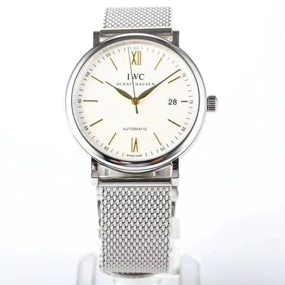 IWC Portofino 40mm Cream Dial Steel Strap Gold Numerals