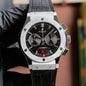 Hublot Classic Fusion Chronograph Titanium 45mm Watch With Black Leather Strap
