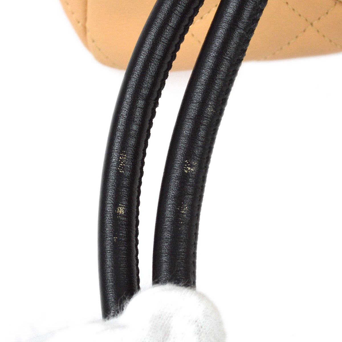 Chanel Beige Black Calfskin Cambon Ligne Bowling Handbag Rovelle Bags
