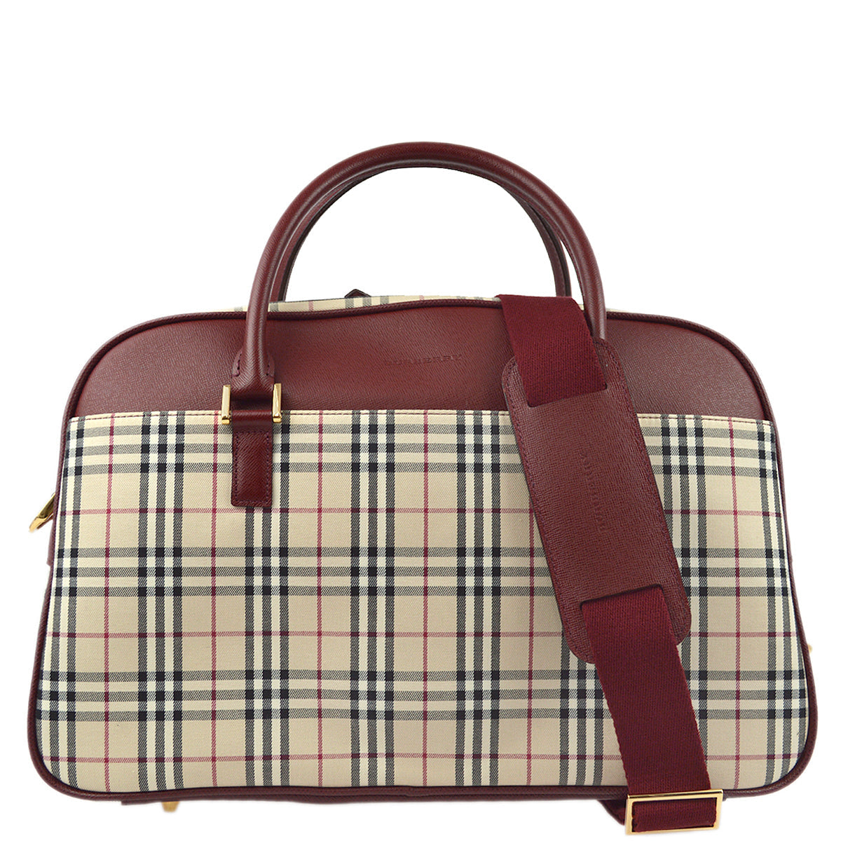 Burberry Bordeaux AMORE Leather Beige Handbag
